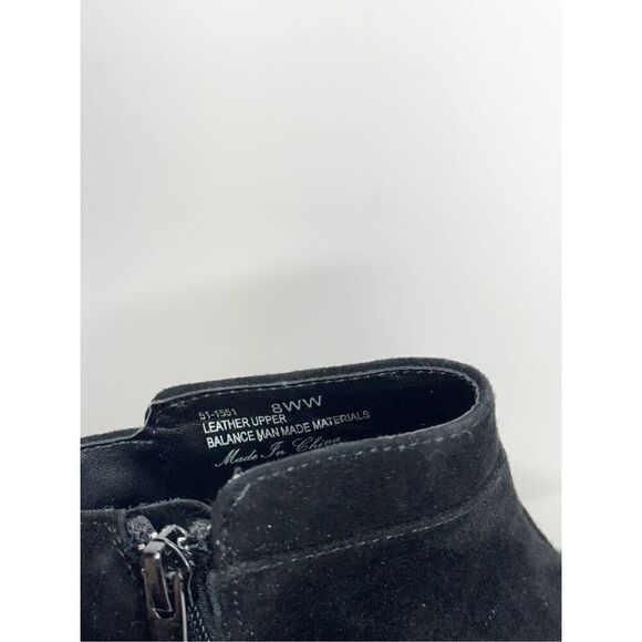 Bella Vita Booties Womens Bindi Shoot Black Kid Suede Leather Size 8 WIDE‎ - Picture 6 of 9